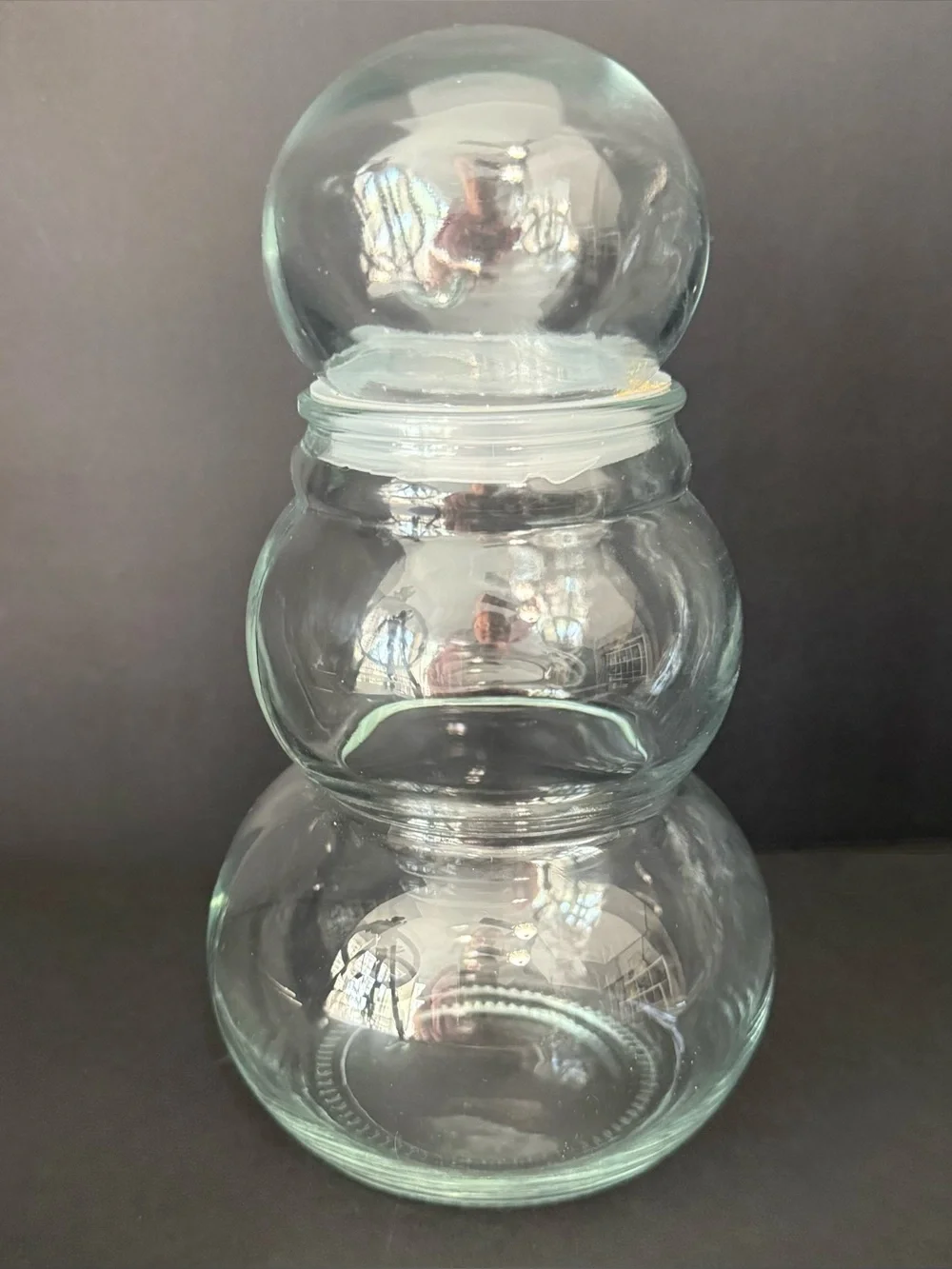 Target Bullseye Playground Christmas Snowman Jar Fillable Clear Glass Canister